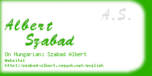 albert szabad business card